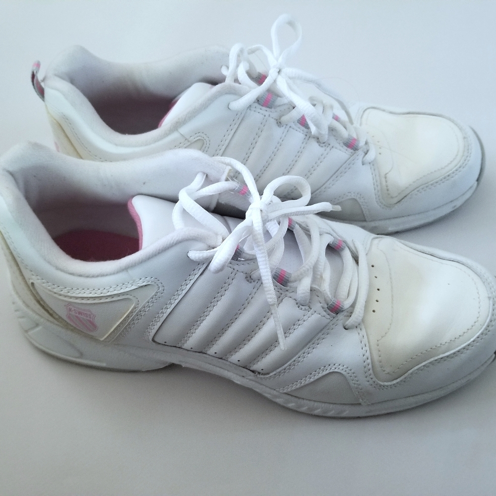 White K-Swiss Tennis Shoes Sneakers